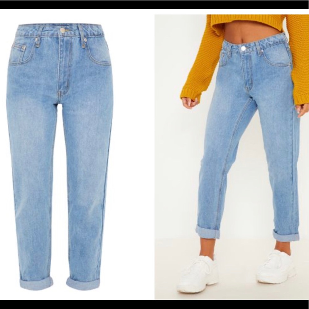 PLT LIGHT WASH JEANS BOYFRIEND FIT